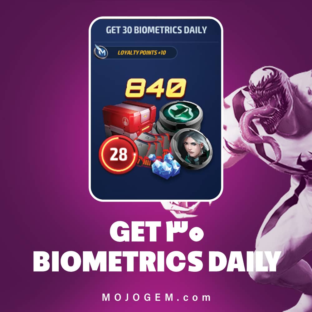 آفر GET 30 BIOMETRICS DAILY مارول فیوچر فایت
