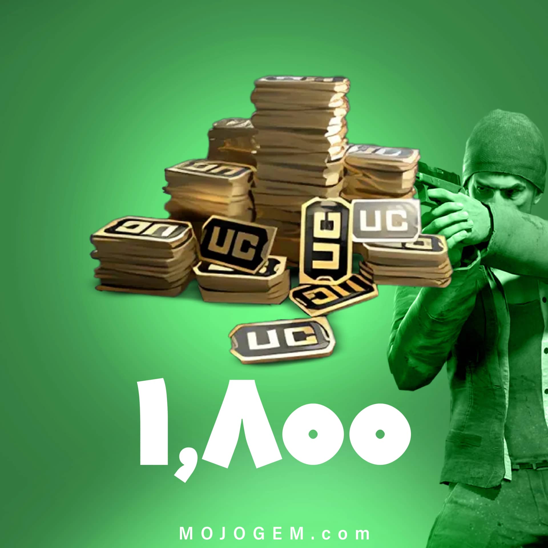 ۱۸۰۰ یوسی پابجی موبایل با آیدی (Pubg Mobile)