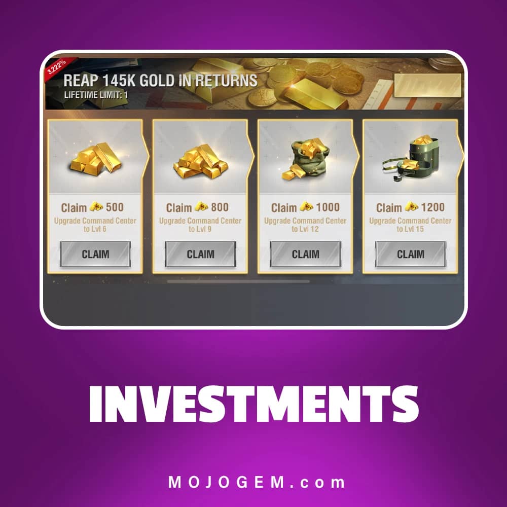آفر INVESTMENTS وارپس (Warpath)