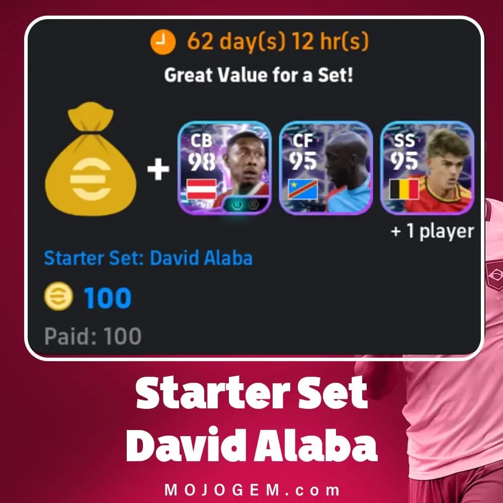خرید آفر Starter Set: David Alaba پی اس موبایل (PES Mobile)