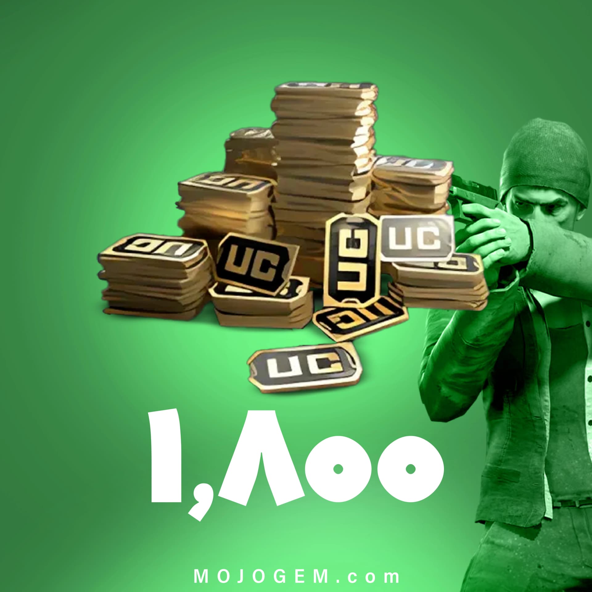 ۱۸۰۰ یوسی پابجی موبایل با آیدی (Pubg Mobile)