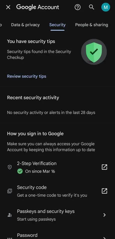 آموزش دریافت کد امنیتی اکانت گوگل