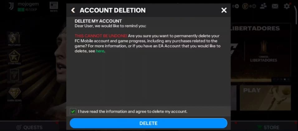 حذف دائمی اکانت EA