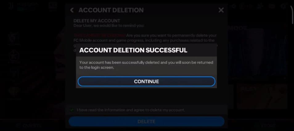 اکانت FC شما حذف خواهد شد.