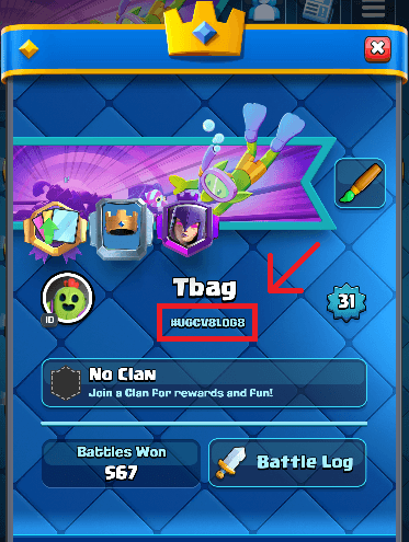 جم با تگ کلش رویال (Clash Royale)