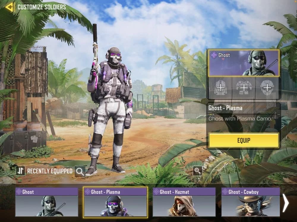 اسکین Ghost Plasma کالاف دیوتی موبایل