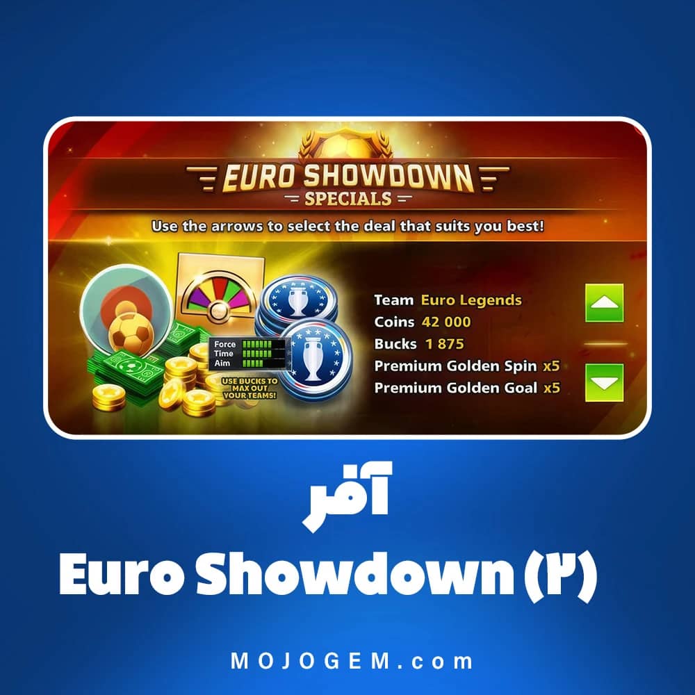 آفر (2) Euro Showdown ساکر استارز (لاگین مینی کلیپ یا فیسبوک)