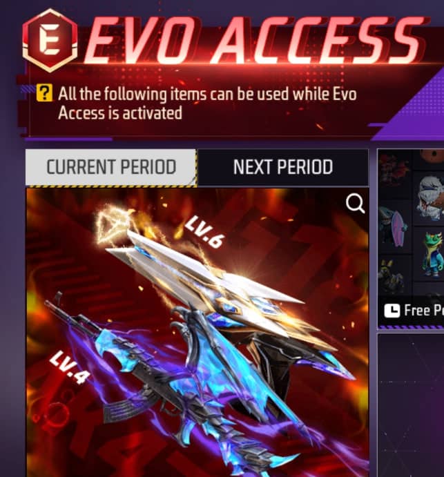 آفر 0.99 دلاری 7 روزه EVO Access فری فایر (Garena Free Fire)