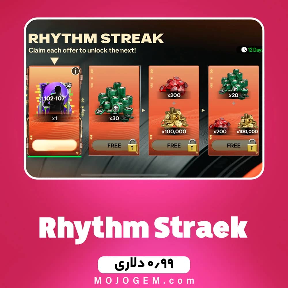 آفر 0.99 دلاری Rhythm Straek اف سی موبایل (FC Mobile)
