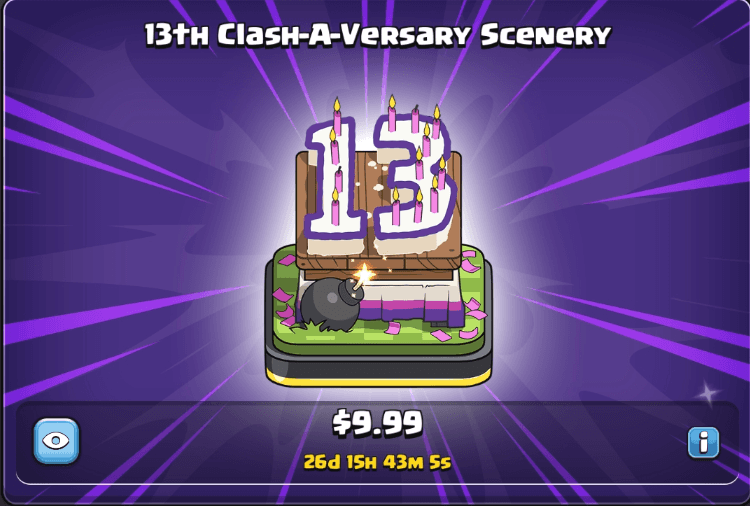 آفر 13th ClaSH-A-VeRsary SceneRy کلش اف کلنز (Clash of Clans)