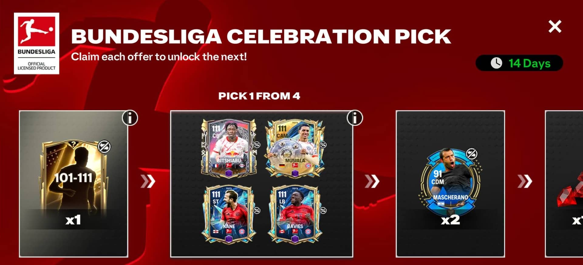 آفر BUNDESLIGA CELEBRATION PICK اف سی موبایل (FC Mobile)