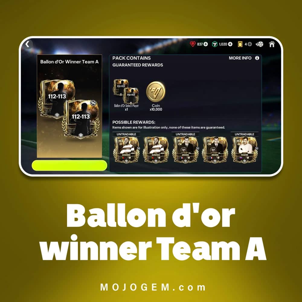 آفر Ballon d'or winner Team A اف سی موبایل (FC Mobile)