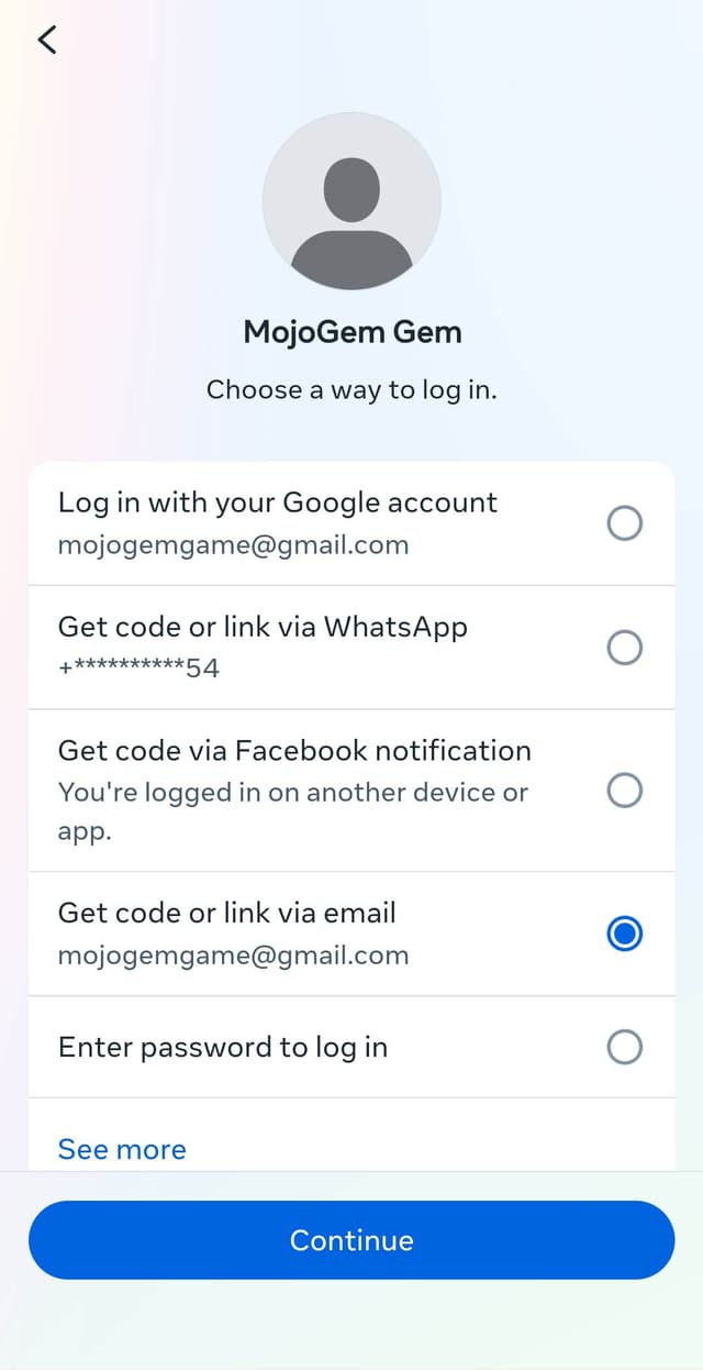 آموزش بازیابی رمز اکانت فیسبوک